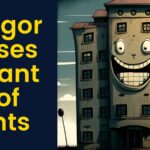Bangor Passes Tenant Bill of Rights, includes an image of an apartment building smiling in a cartoon style
