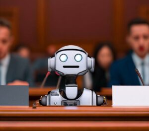 Robot testifying before Congress