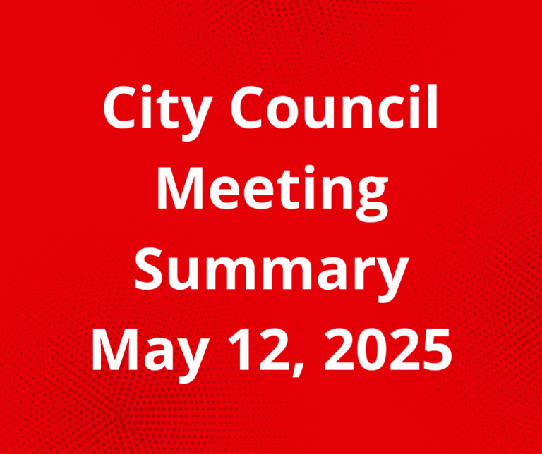 May 12th City Council Meeting Summary