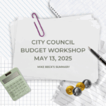 May 13 Budget Workshop