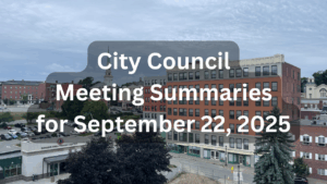 City Council Meeting Summaries for Sept 22 2025