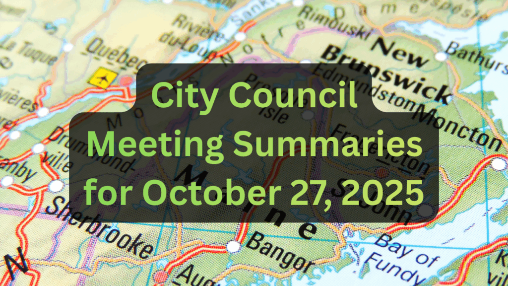 City Council Meeting Summaries for Oct 27 2025